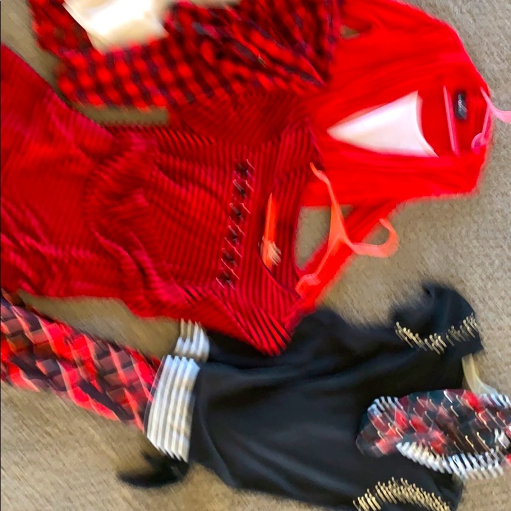 Lot of 3 girls holiday tops, one outfit